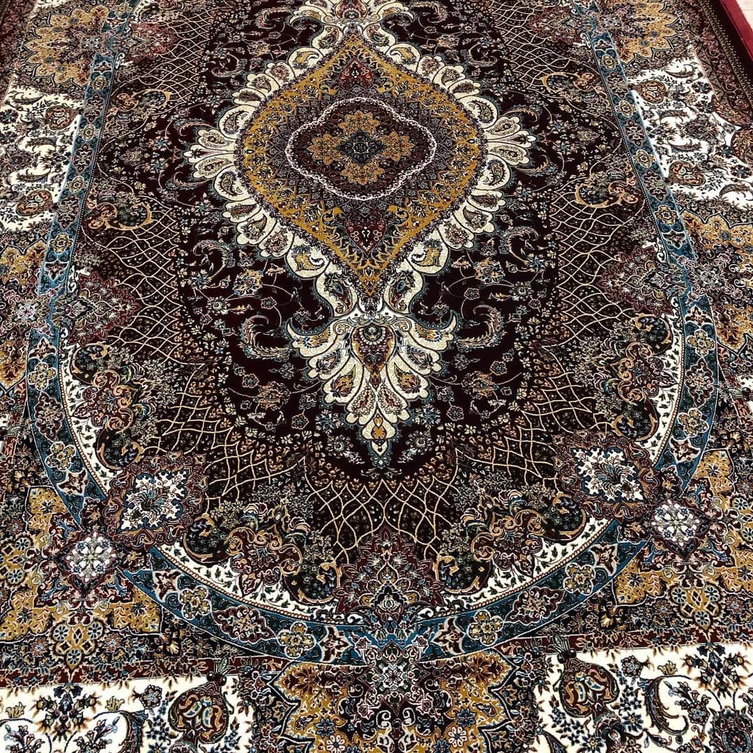 Brown & Gold Medallion Rug