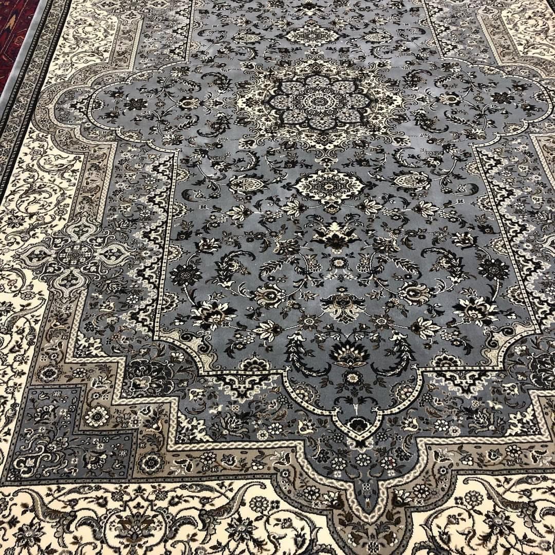 Gray Persian Medallion Rug